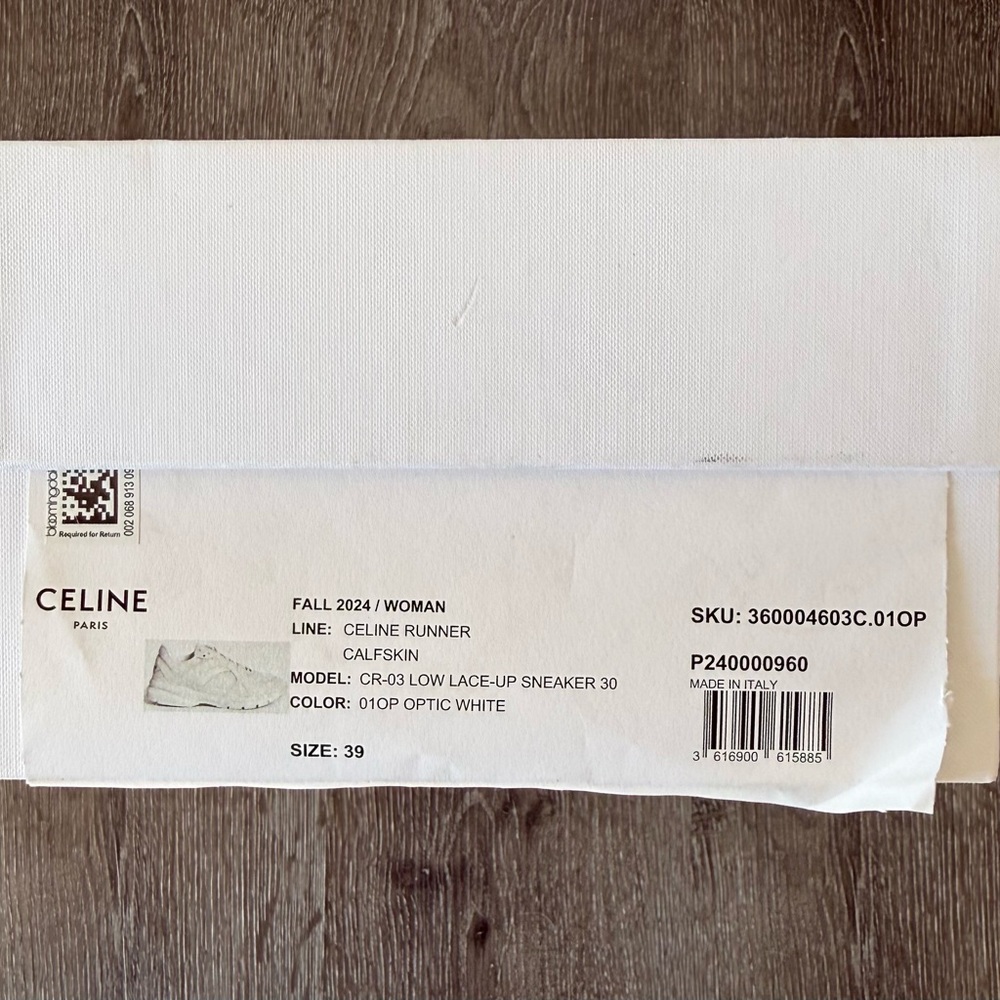 Celine White Mixed Leather Runner sneakers - Picture 10 of 10